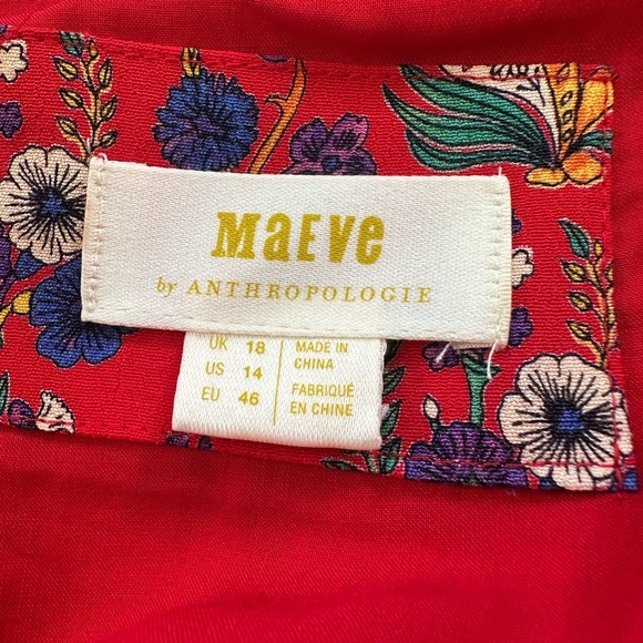 Anthropologie Rosalia Wrap Dress by Maeve in Red - Picture 7 of 11